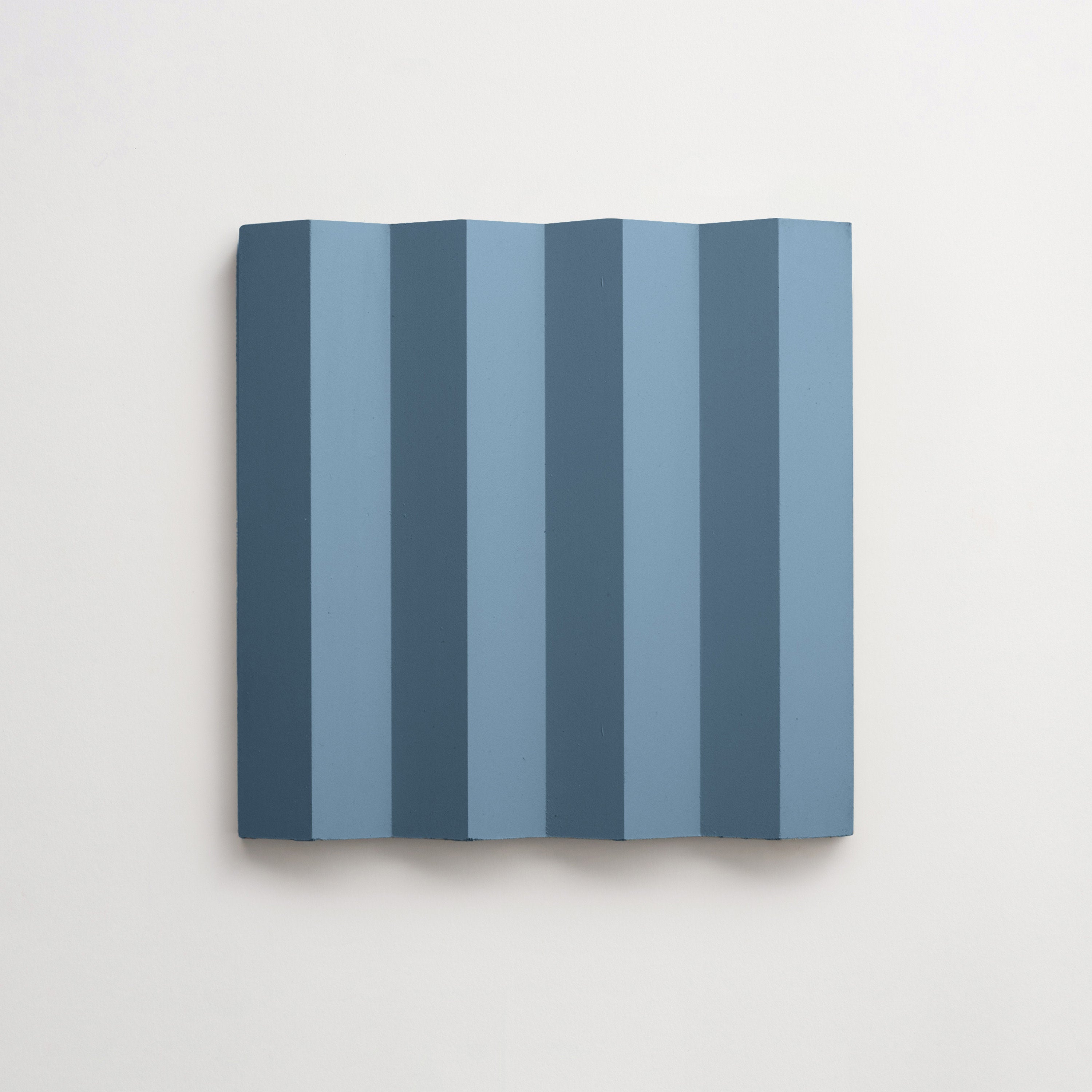 Sculpted Cement Tile | Blue | Fluted Pleats | 8x8 | OUTERclé