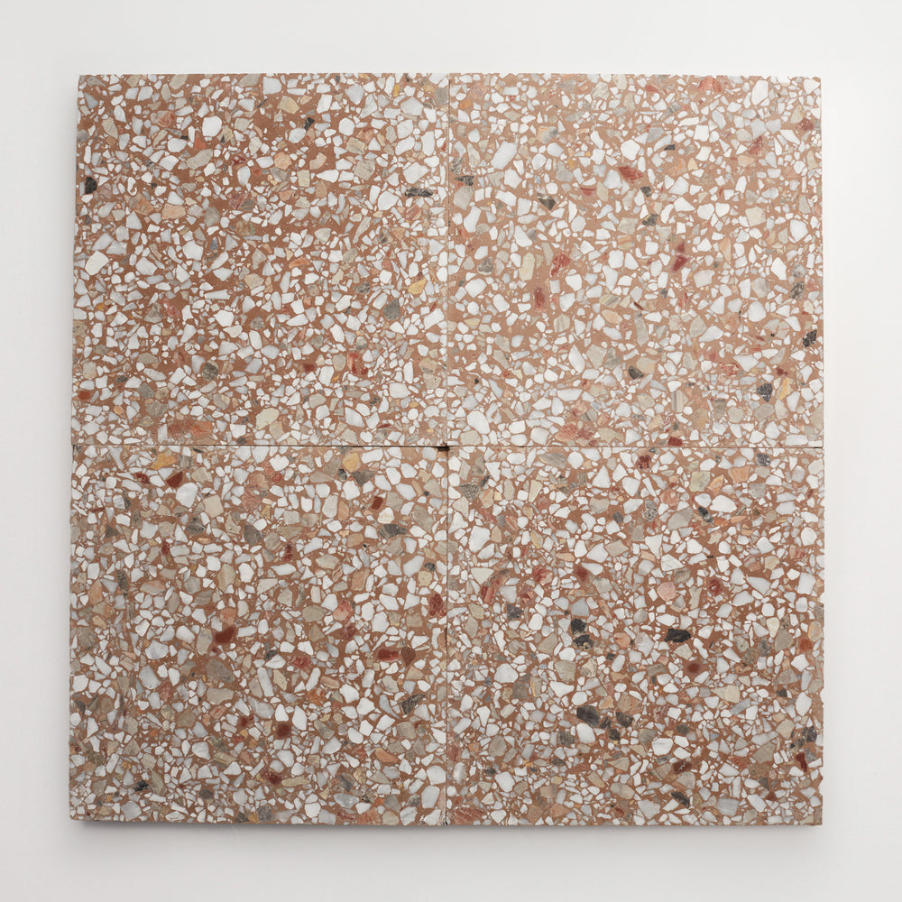 Dolce Vita Terrazzo | Torrone II | Large Field Tile | Maronne | Honed
